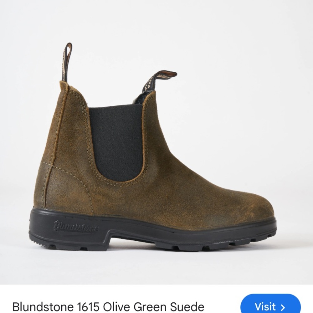 Blundstone olive green Suede Boots